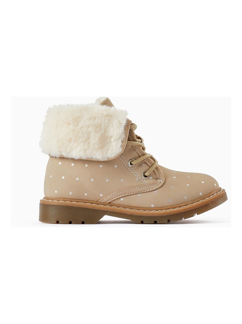 Bottes avec doublure en fourrure pour fille 'Étoiles'   NORTHERN CALLING Blanc - Kiabi