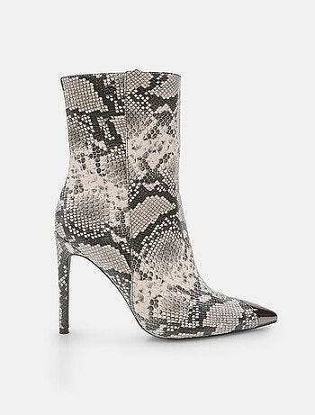 Bottes avec imprimé python et talon haut BATA