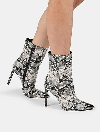 Bottes avec imprimé python et talon haut BATA