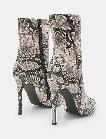 Bottes avec imprimé python et talon haut BATA