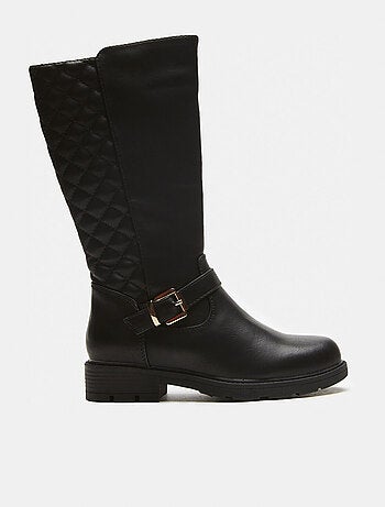 Bottes avec insert matelassé et boucle bata