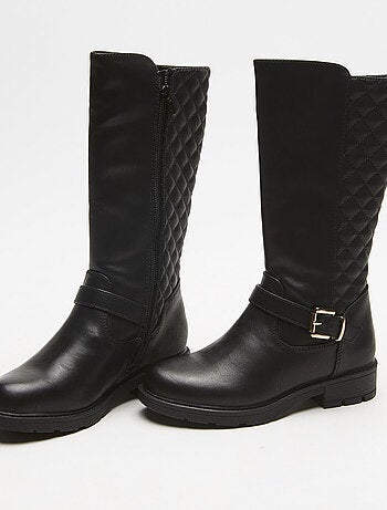 Bottes avec insert matelassé et boucle bata