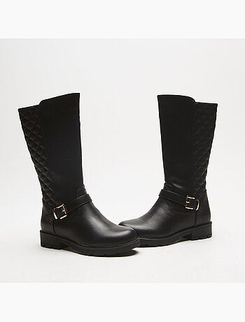 Bottes avec insert matelassé et boucle bata
