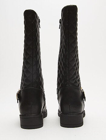 Bottes avec insert matelassé et boucle bata