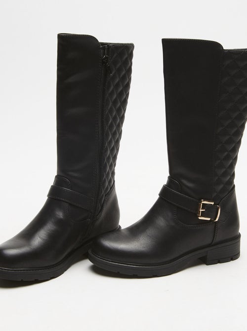Bottes avec insert matelassé et boucle BATA - Kiabi