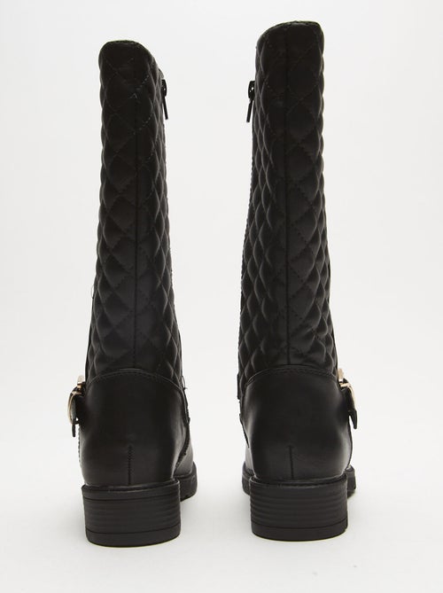 Bottes avec insert matelassé et boucle BATA - Kiabi