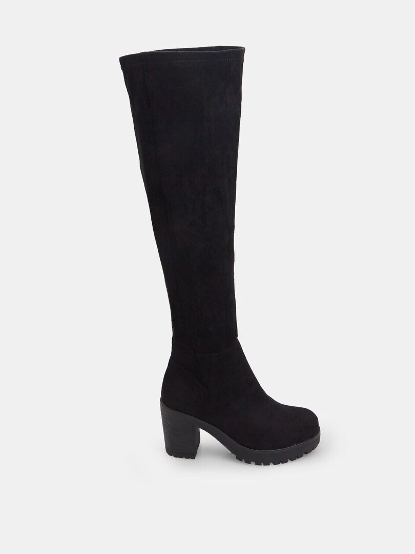 Bottes avec large talon BATA Noir - Kiabi