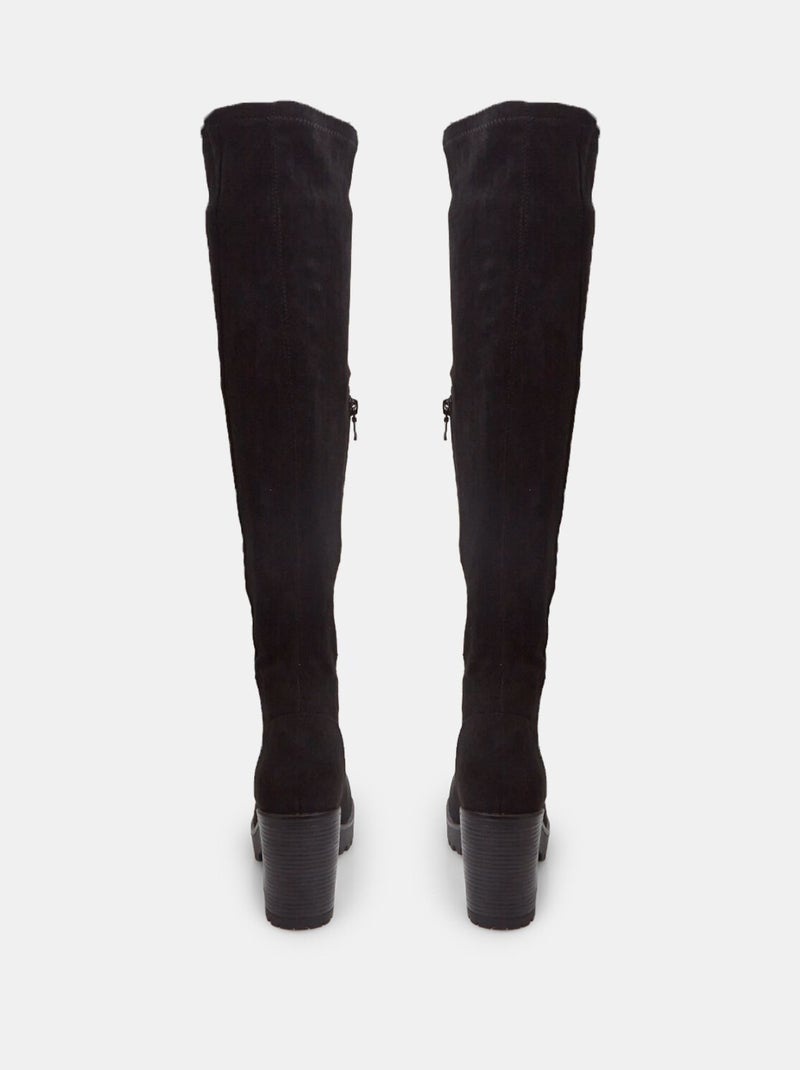 Bottes avec large talon BATA Noir - Kiabi