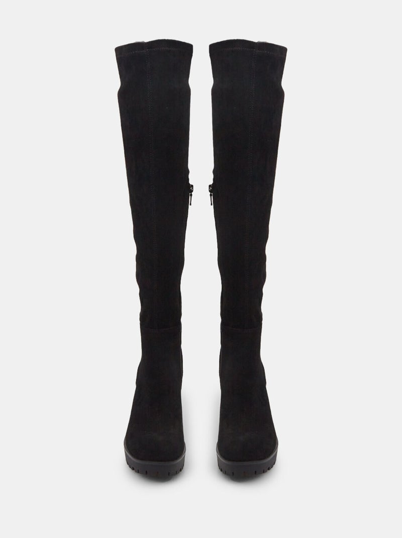Bottes avec large talon BATA Noir - Kiabi