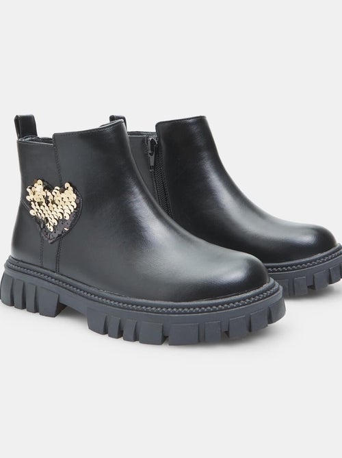 Bottes avec patch en forme de coeur BATA - Kiabi