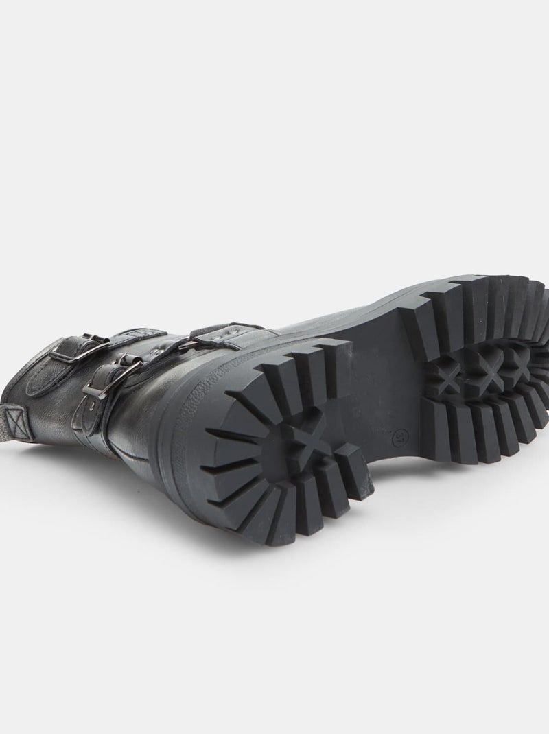 Bottes avec semelle track BATA Argent - Kiabi