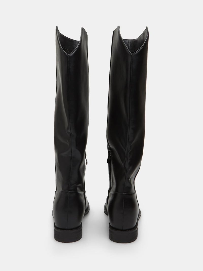 Bottes avec talon compensé intérieur BATA Noir - Kiabi