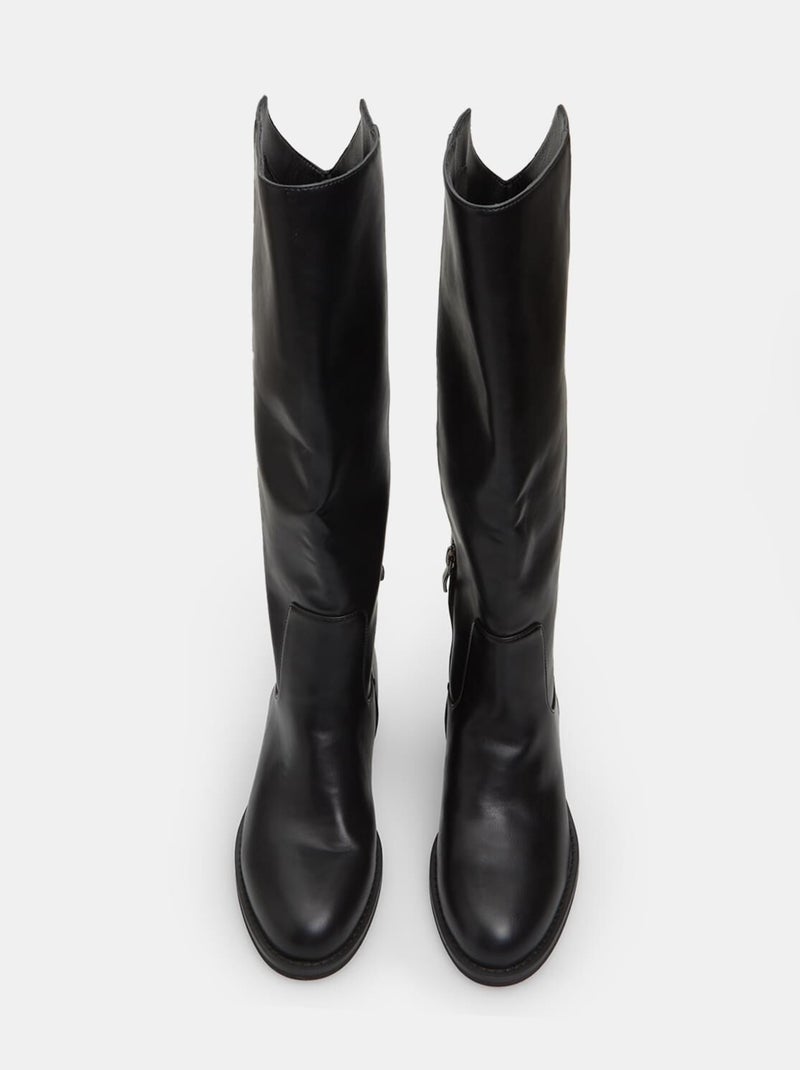 Bottes avec talon compensé intérieur BATA Noir - Kiabi
