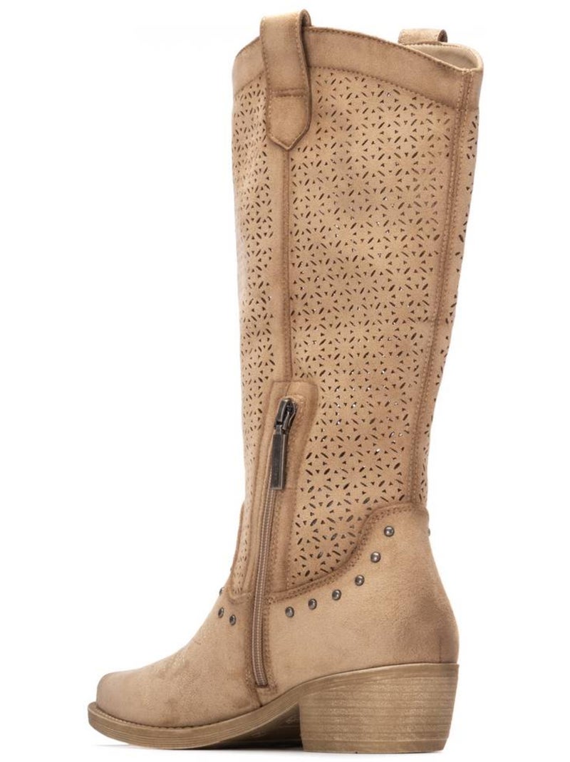 Bottes basiques style cowboy Beige - Kiabi