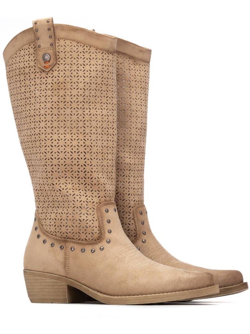 Bottes basiques style cowboy Beige - Kiabi