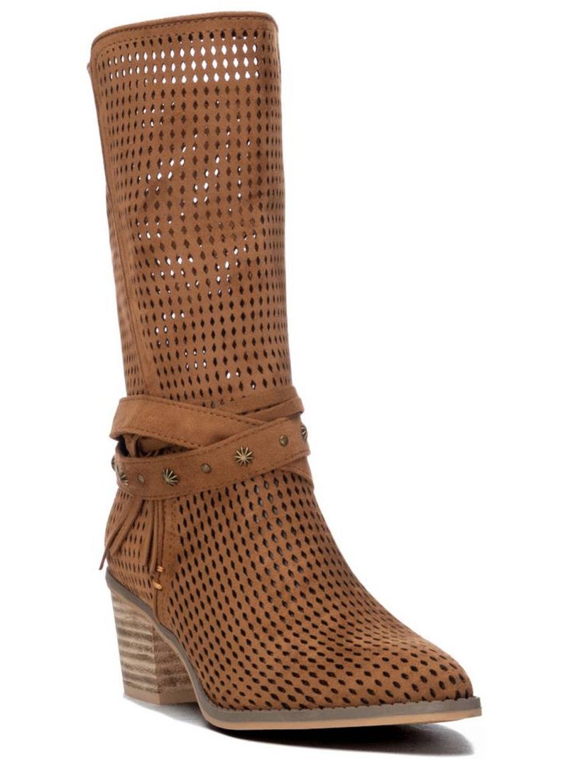 Bottes basiques style cowboy Camel - Kiabi