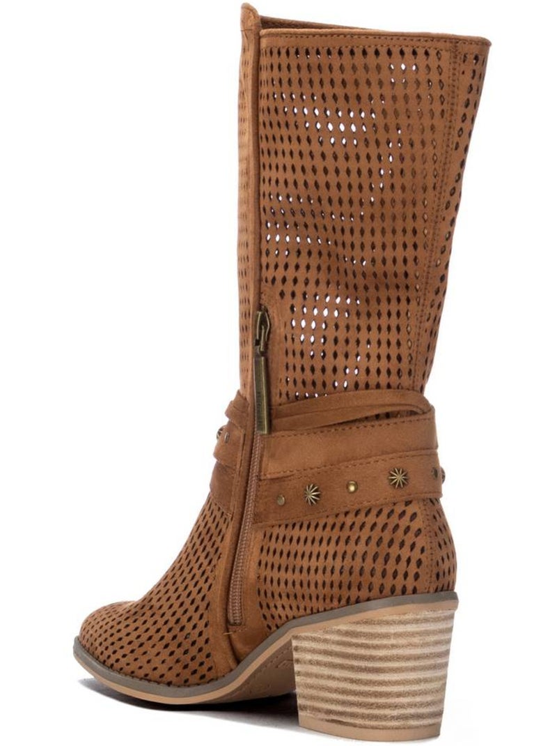Bottes basiques style cowboy Camel - Kiabi