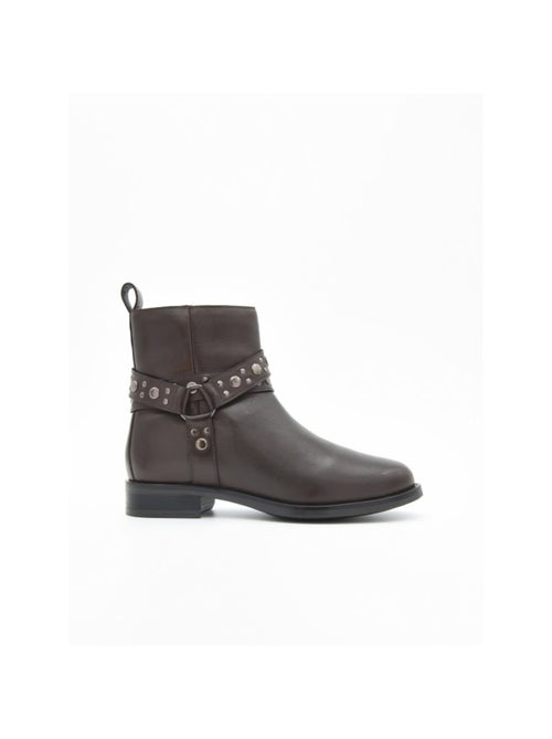 Bottes Basses Cuir Naturel Purapiel - Kiabi