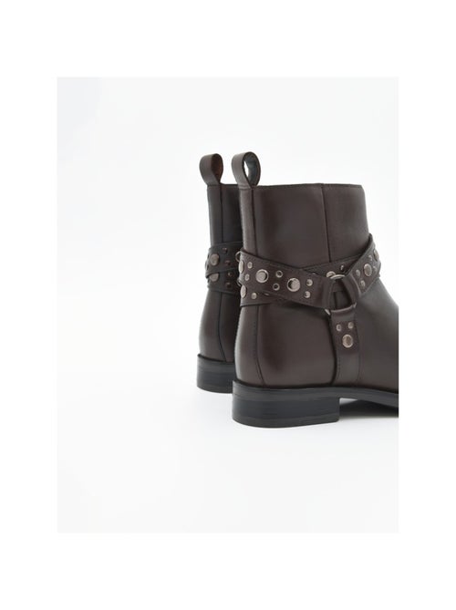 Bottes Basses Cuir Naturel Purapiel - Kiabi