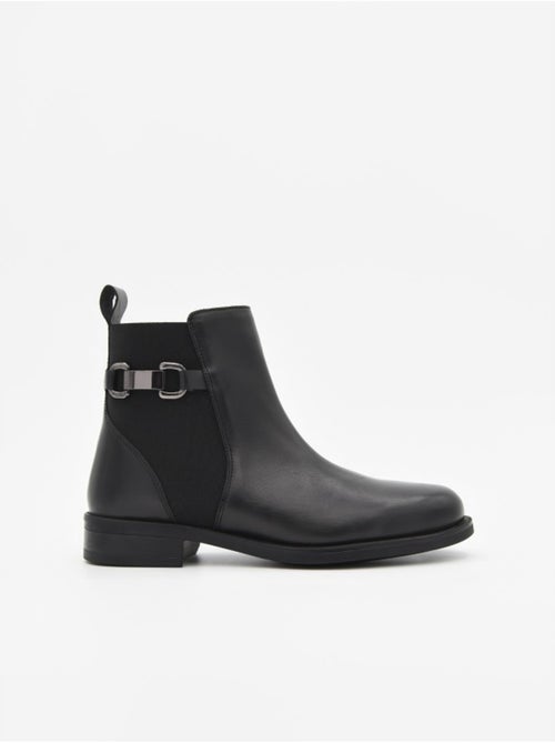 Bottes Basses Cuir Naturel Purapiel - Kiabi
