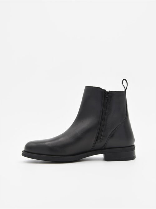 Bottes Basses Cuir Naturel Purapiel - Kiabi