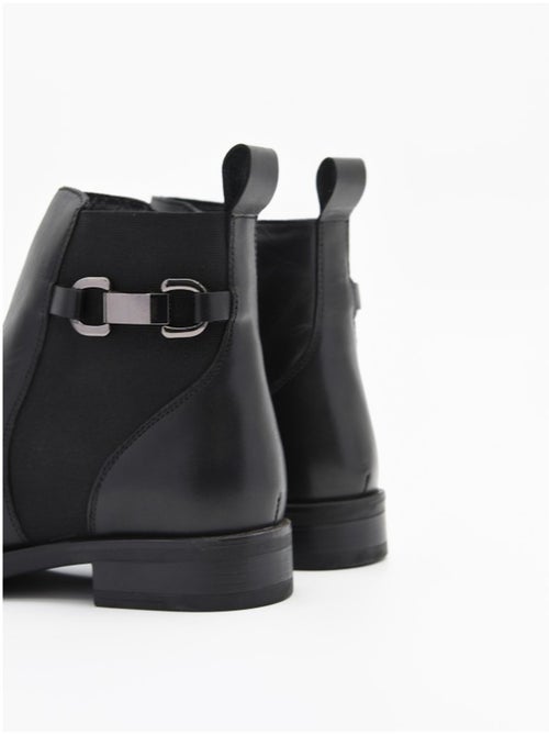 Bottes Basses Cuir Naturel Purapiel - Kiabi