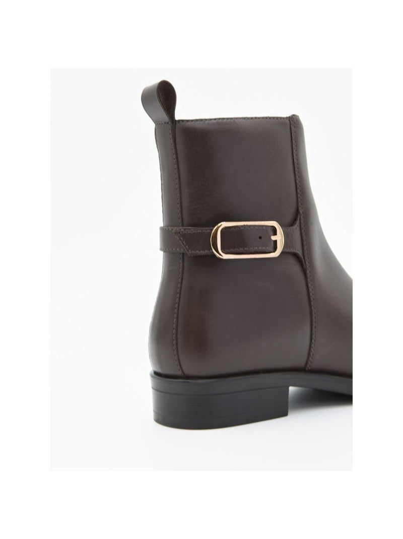 Bottes Basses Matériau Synthétique Purapiel Marron - Kiabi