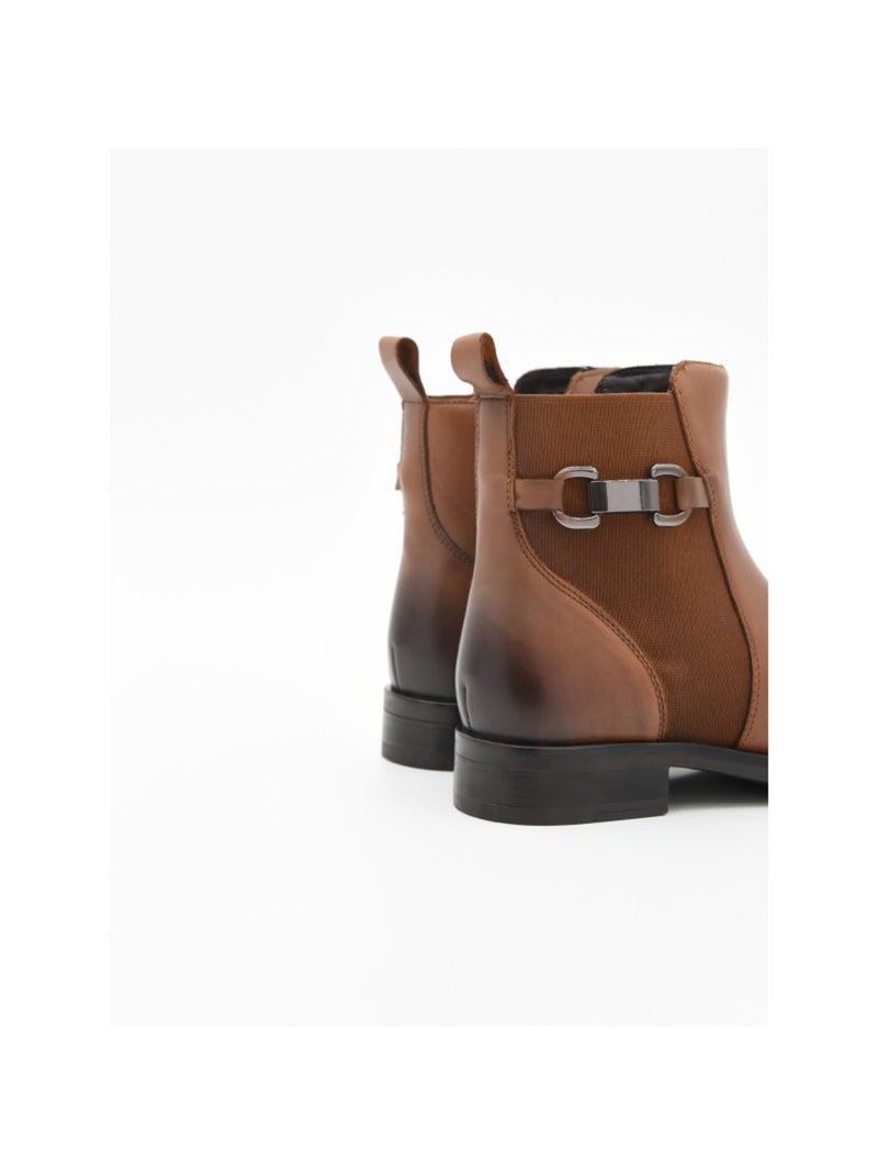 Bottes Basses Matériau Synthétique Purapiel Marron - Kiabi