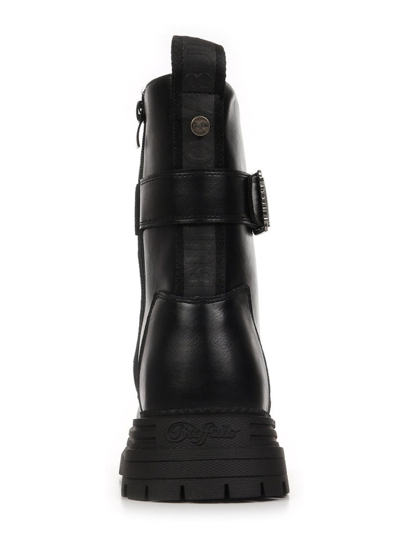 Bottes Buffalo Lennox Lace Up Mid Noir - Kiabi