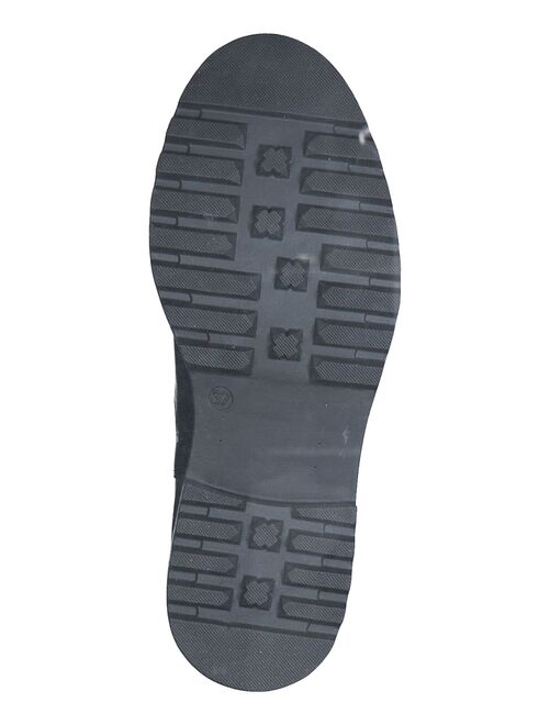 Bottes Compensées En Cuir Souple épais Gris Chiné - Taille 38 - Doublure Cuir - Très Bon état
