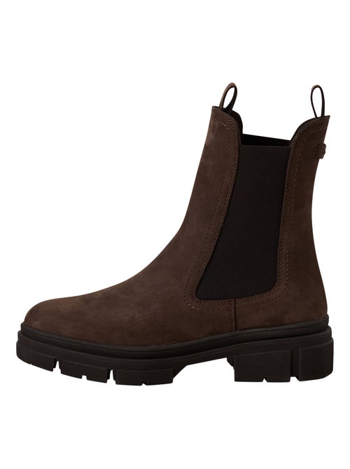 Bottes Chelsea Cuir Tamaris - Kiabi