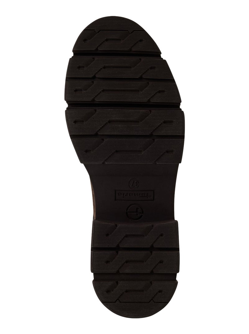 Bottes Chelsea Cuir Tamaris Marron - Kiabi