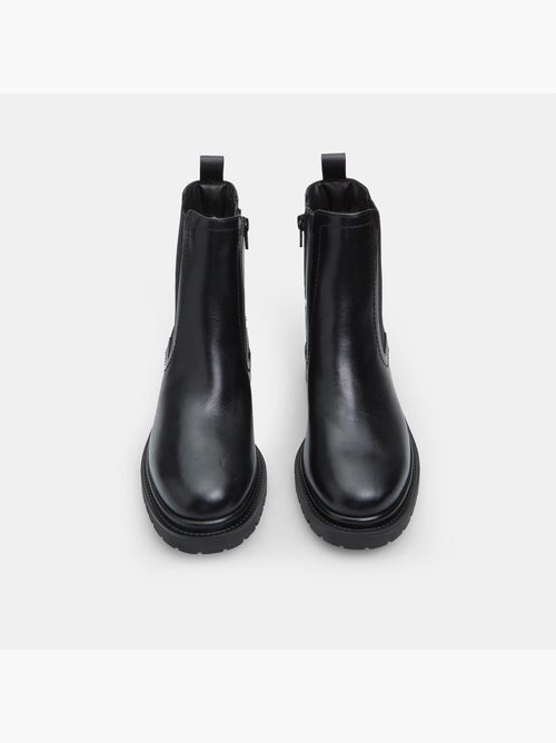 Bottes Chelsea en cuir - Kiabi