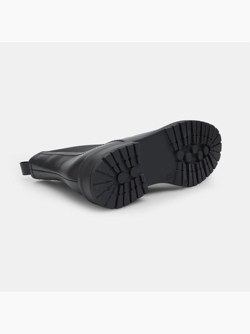 Bottes Chelsea en cuir - Kiabi