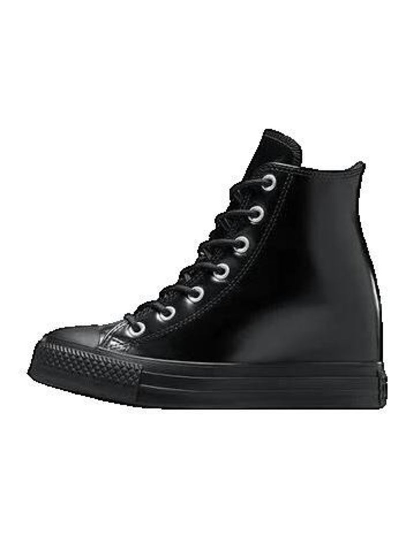 Bottes Chuck Taylor All Star Wedge Platform cuir Converse Noir - Kiabi