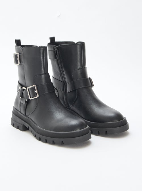 Bottes courtes unicolore - Kiabi