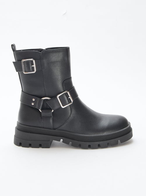 Bottes courtes unicolore - Kiabi