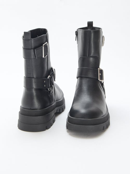 Bottes courtes unicolore - Kiabi