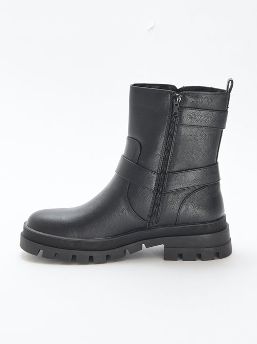 Bottes courtes unicolore - Kiabi