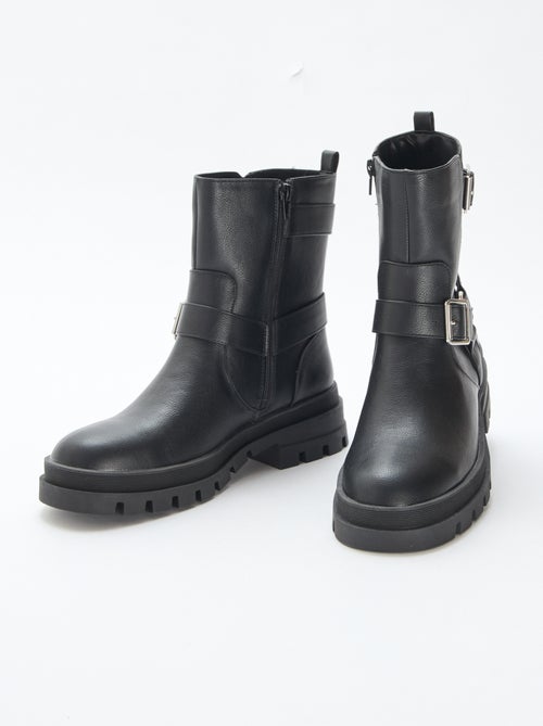 Bottes courtes unicolore - Kiabi