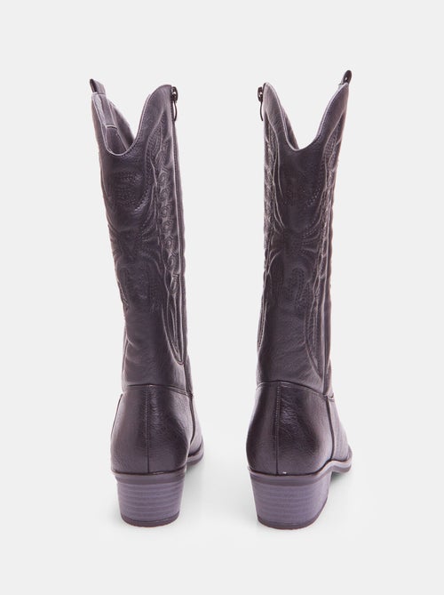 Bottes cow-boy avec talon de 3,5 cm BATA - Kiabi