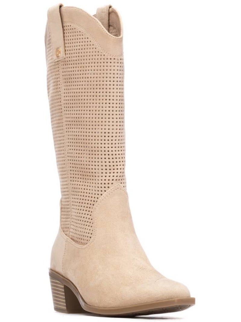 Bottes cowboy pour femme Beige - Kiabi