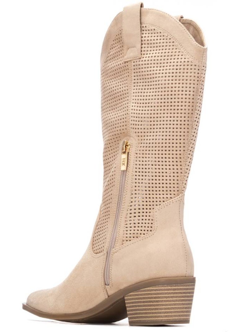 Bottes cowboy pour femme Beige - Kiabi