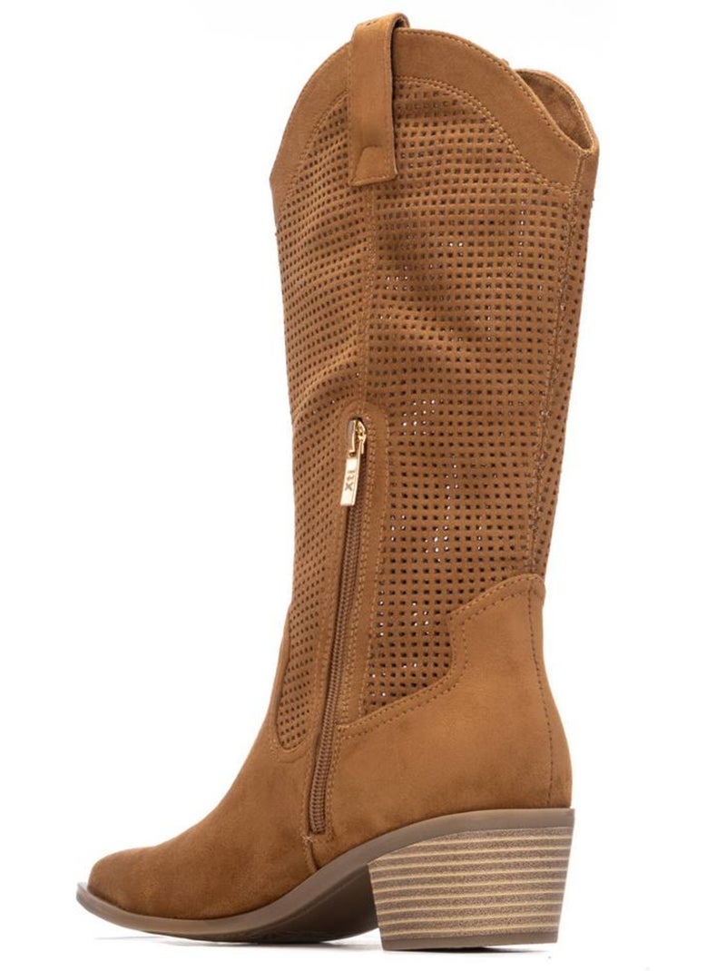 Bottes cowboy pour femme Camel - Kiabi