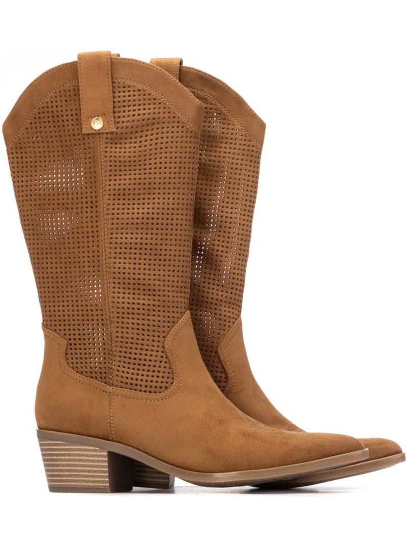 Bottes cowboy pour femme Camel - Kiabi