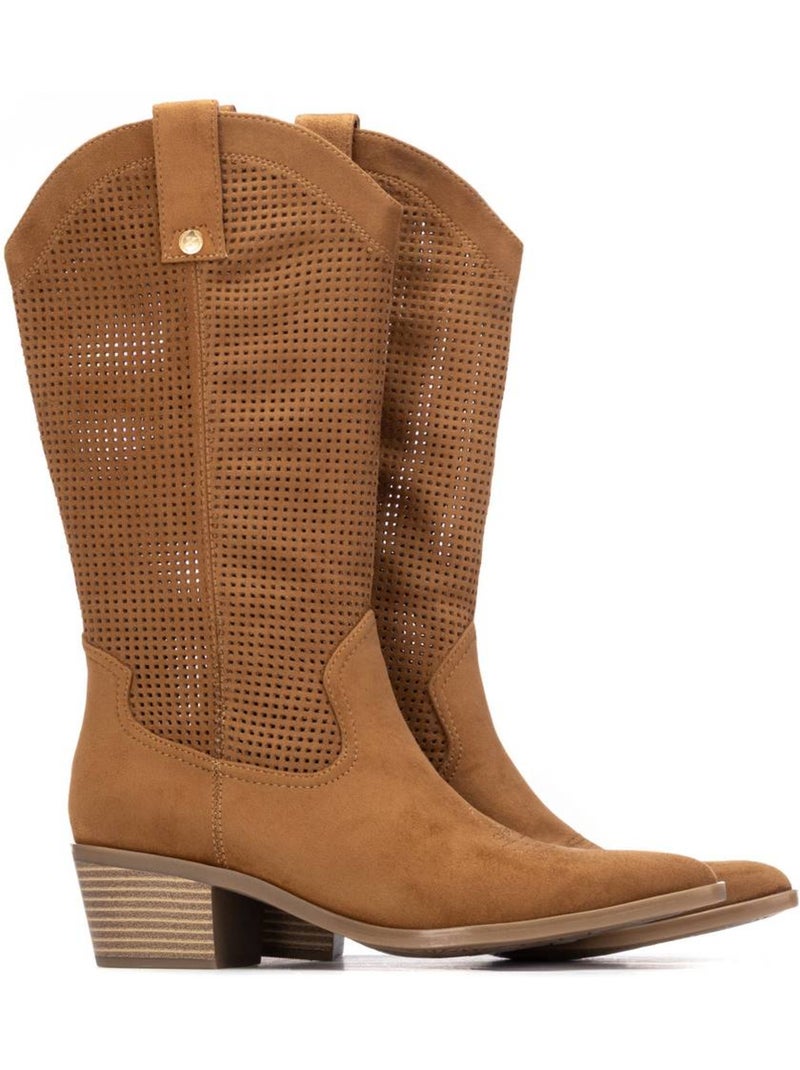 Bottes cowboy pour femme Camel - Kiabi