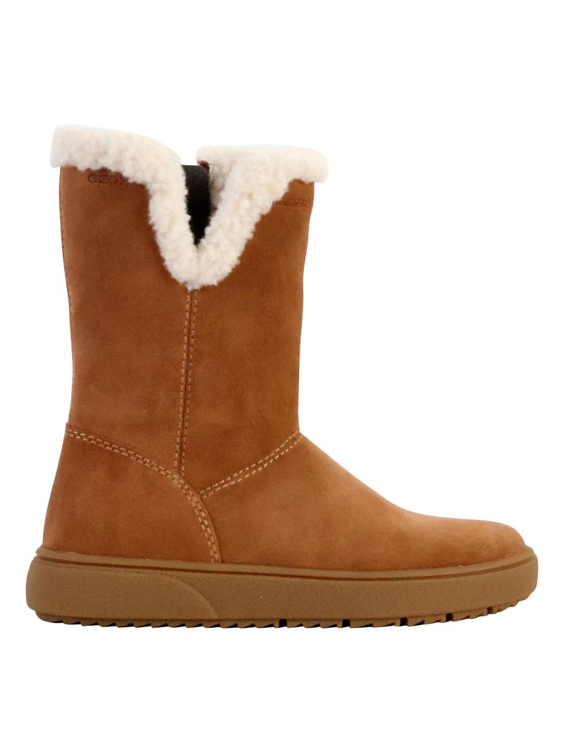 Bottes Cuir Enfant Geox Theleven Marron - Kiabi