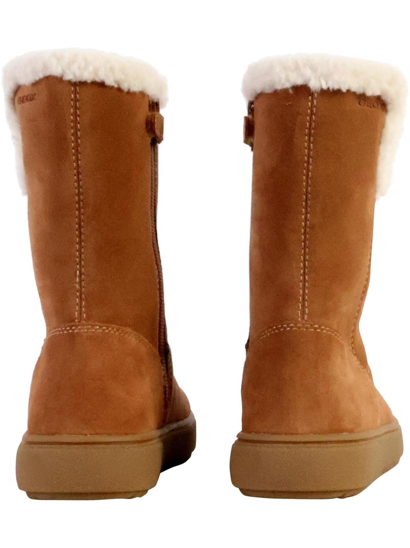 Bottes Cuir Enfant Geox Theleven Marron - Kiabi