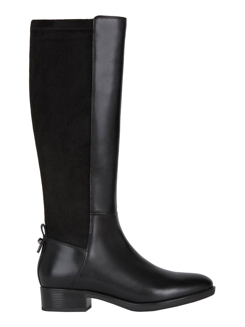 Bottes Cuir Geox Felicity Noir - Kiabi