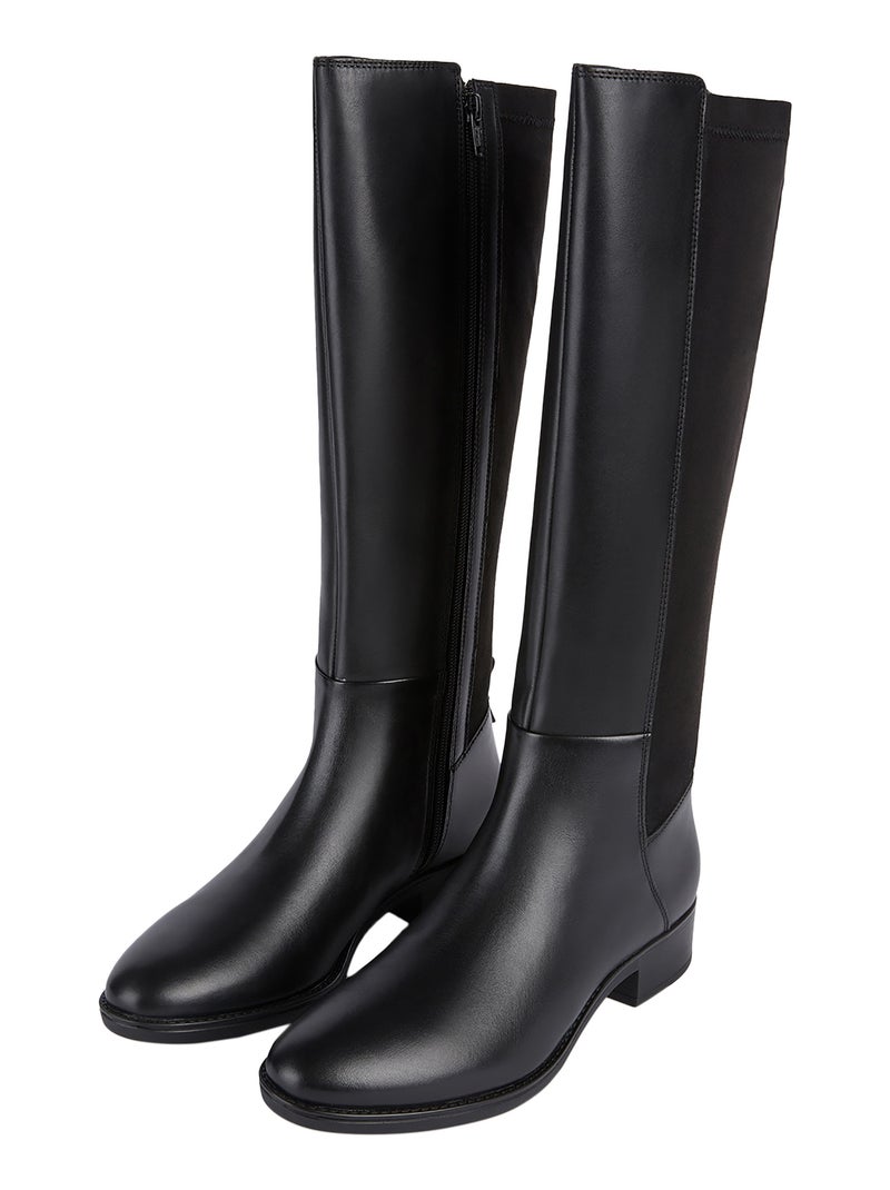 Bottes Cuir Geox Felicity Noir - Kiabi